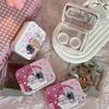 Mini Portable Contact Lens Case with Mirror Tweezer Suction Stick Set Kawaii Kitty Cat Contact Lens Storage Box Eye Care Tool