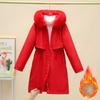 Fleece and Thicker Overcome Women's Medium and Long Winter Korean Version Loose Women's Coat