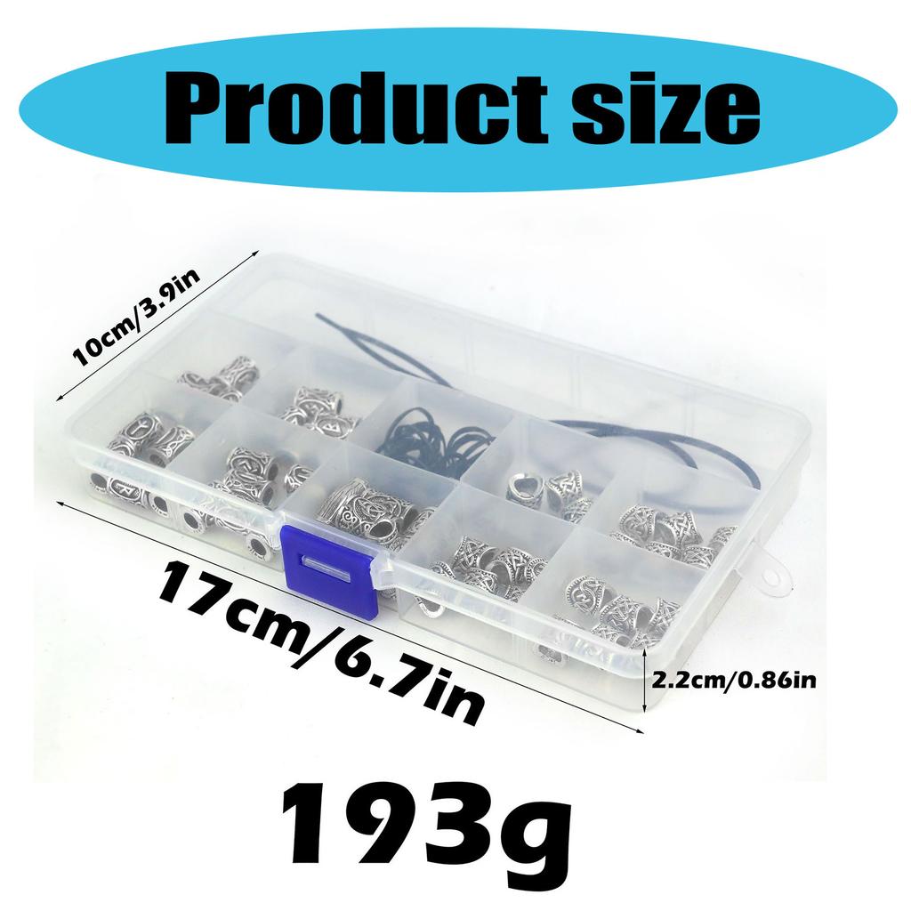 66Pcs Viking Jewelry Set With Rune Costume Adornments Alloy Accessories Necklace Bracelet Earrings for Men and Women