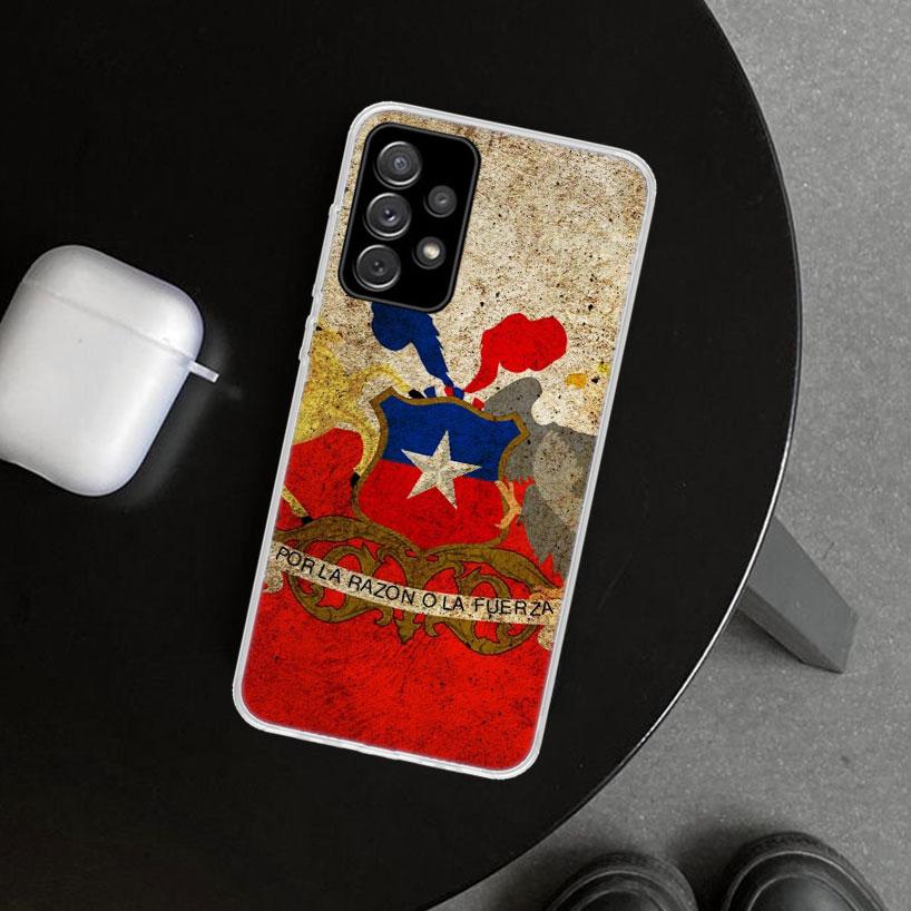Chile Flag Phone Case Cover for Samsung Galaxy A12 A22 A32 A52 A72 A02S A51 A50S A31 A20S A10S Note 20 Ultra 10 Plus Galaxy A12