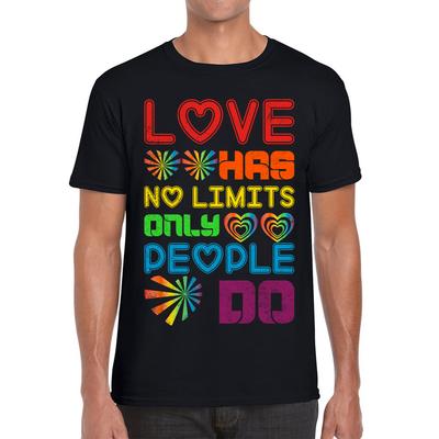 Love Has No Limits Only People Do LGBT Gay Pride Adult Mens T Shirt Womens Tops Tees