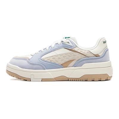 Li Ning Wei Wu Nízké Fleecové Pohodlné Jednoduché Odolné Lehké Nízké Skate Boty Dámské Tenisky Bílá Modrá AGCV264-5