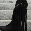 Winter New Tassel Fashion Boots Sexy Vintage Western Boots Large Size