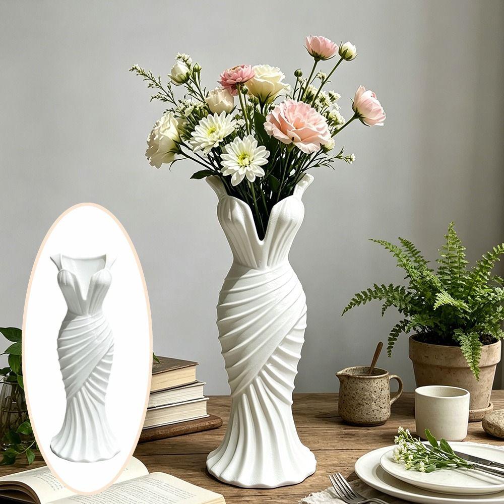 Twisted Design 3D Printed Flower Vases Decorative Vase Office Tabletop Ornaments