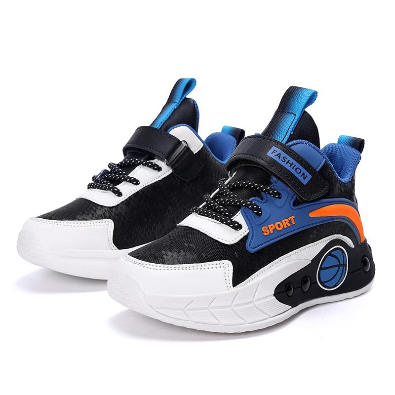 New Anti-skid Leather Kids Sneakers for Boys Running Walking Lightweight Casual Shoes With Fashion Dragon Pattern Size 28-39