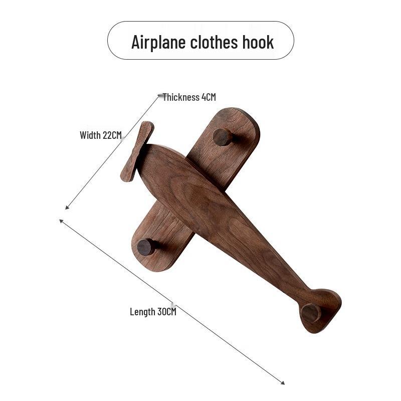 No-Drill Wall-Mounted Solid Wood Hook for Children s Room - Perfect for Coats, Hats & More