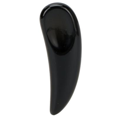 Zakřivená kosmetická špachtle lžička mini gua sha nefritová zakřivená make-up špachtle na oční krém kosmetická špachtle černá
