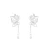 2025 Filigree Butterfly Tassel Earrings: Luxurious Lotus Studs with a Modern Chinese Design