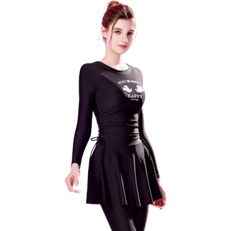 Disney Premium Conservative Beach Resort Round Neck Long Sleeve Two-Piece Swimsuit Women swimsuit D15060SB1E