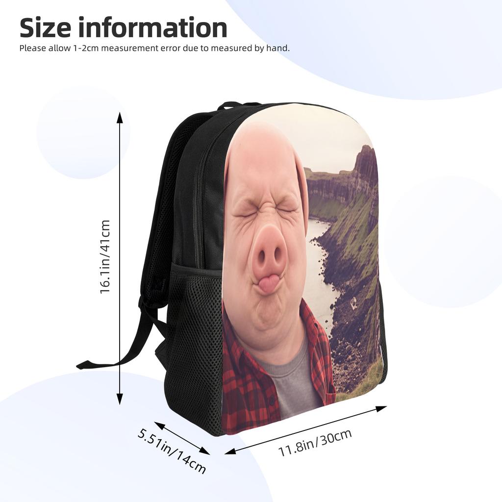 Zaino John Pork Is Calling Donna Uomo Poliestere Zaini da Ciclismo Leggeri Divertenti Borse Scolastiche Rucksack