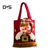 Christmas Gift Bag 3D Santa Claus Snowman Deer Candy Bag Reusable Cartoon Xmas Kids Tote Bags for New Year Festive Fruit Snack