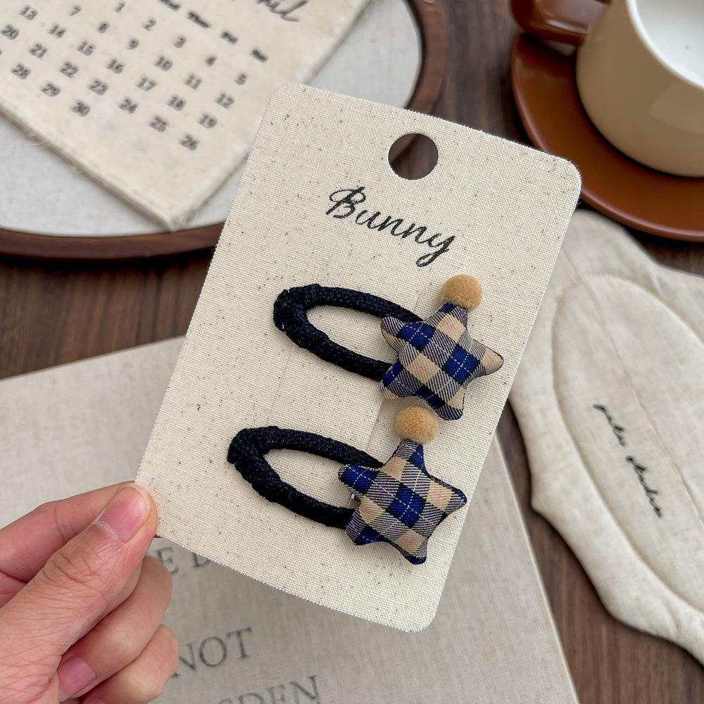 Cartoon Children's Hairpins Fabric Knitted Cute Girl Barrettes Bangs Side Clip Hairpin Hair Clip Kids Headwear Hair Accessories