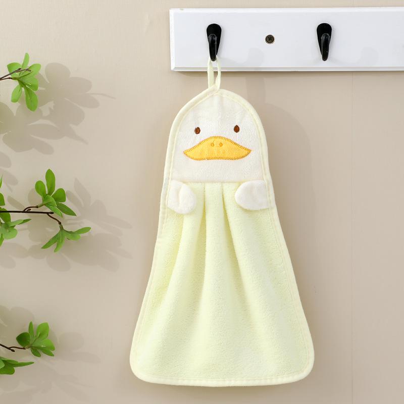 

Милое полотенце для рук из кораллового флиса с изображением утки для детей 25x38 cm