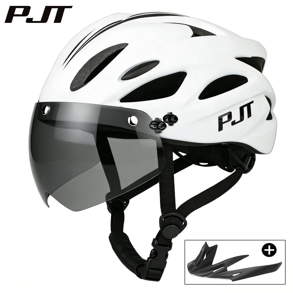 Kask rowerowy 4 w 1 z okularami przeciwsłonecznymi / Daszkiem Bezpieczeństwa Kaski Wielotrybowe noszenie Kask rowerowy Kask rowerowy MTB Dla kobiet Mężczyzn