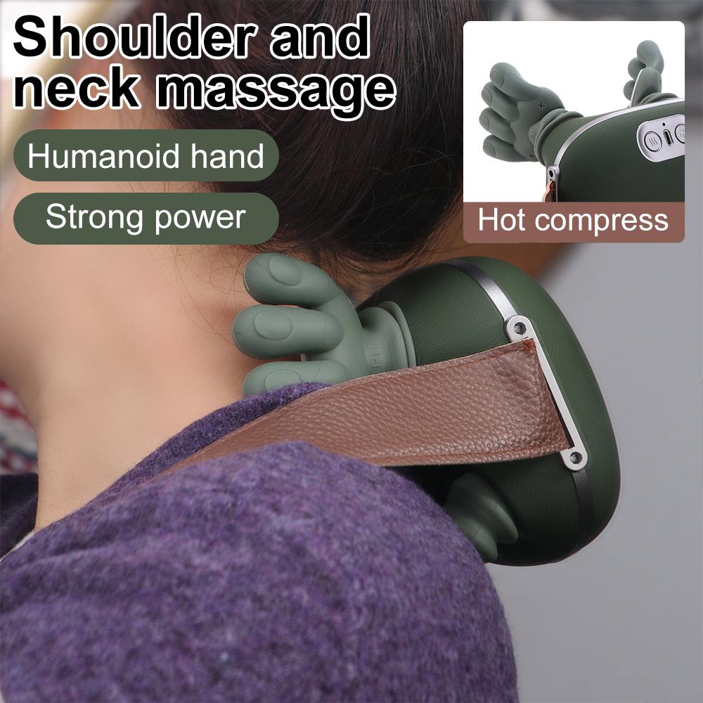 Heating Compress Electric Neck Massager Cervical Massage Device  Body Relax