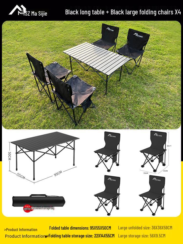 Portable Folding Picnic Table & Chair Set for Camping & Barbecue