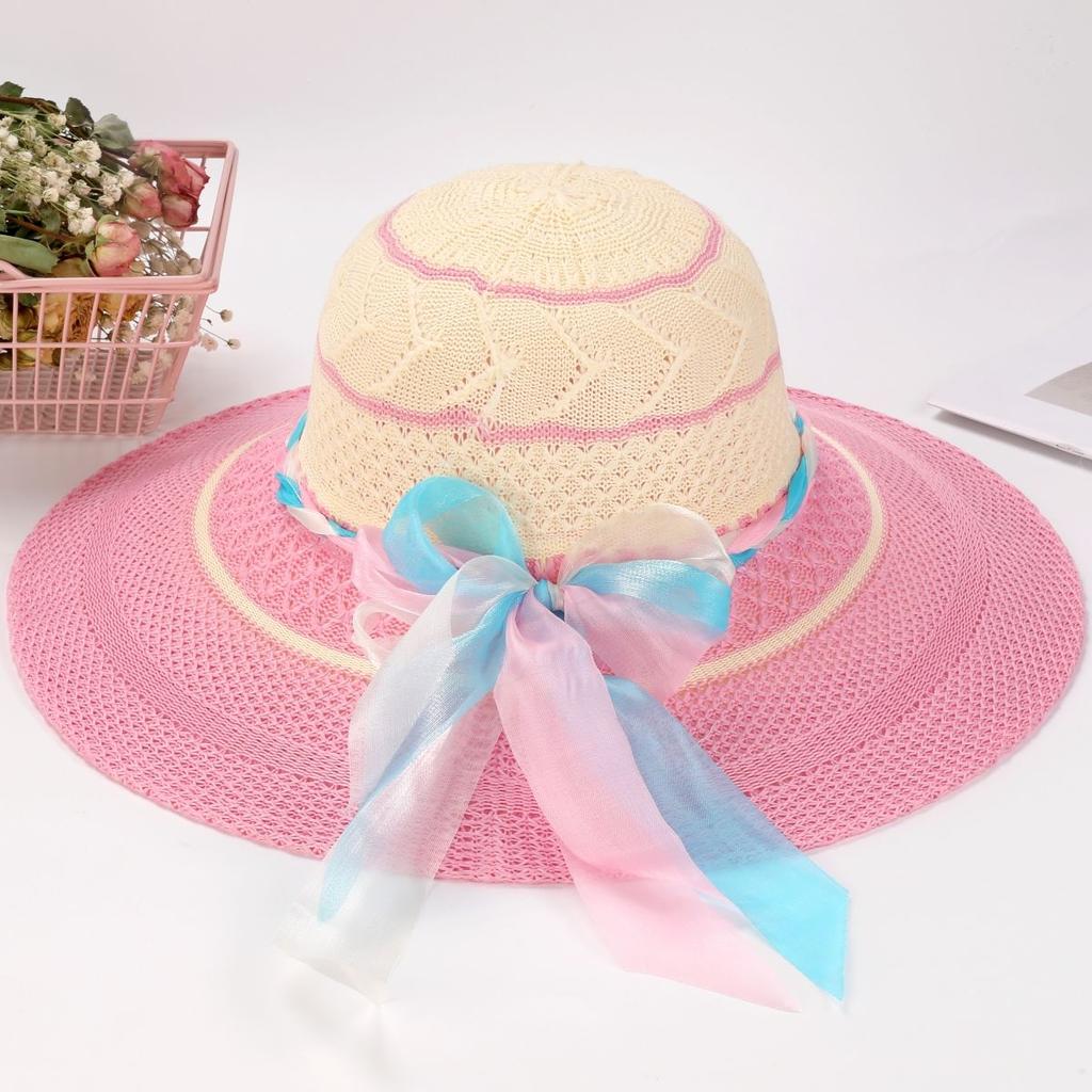 Nouvelle Casquette Pare-Soleil pour Femmes avec Protection Solaire et Protection UV Large Bord Respirante Été Pliable Soleil Chapeau de Paille