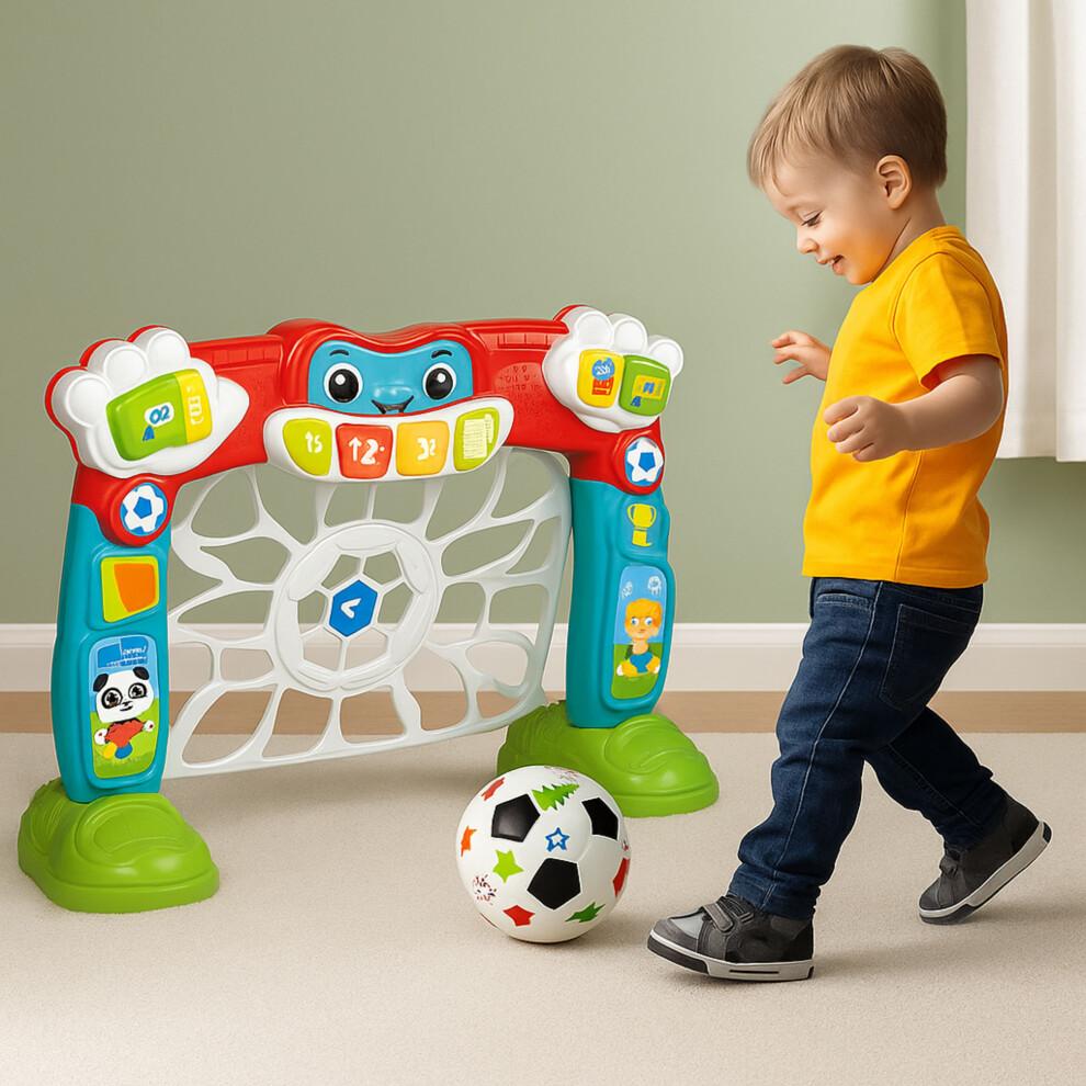 Kleinkind Fußballtor Spielzeug mit Ball, Lichtern & Geräuschen, Spielzeug für 18 Monate altes Baby