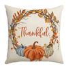 Thanksgiving Pillow New Autumn Pumpkin Maple Leaf Orange Garland Farm Decoration Sofa Pillow Cover
