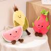 Cute Cartoon Watermelon Corn Dragon Fruit Doll Simulated Fruit Plush Toy Doll Doll Ornament Props