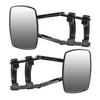 2PCS Clip-On Towing Mirror Adjustable Strap Mount Side Mirrors With Shatterproof Glass For Driving Safety