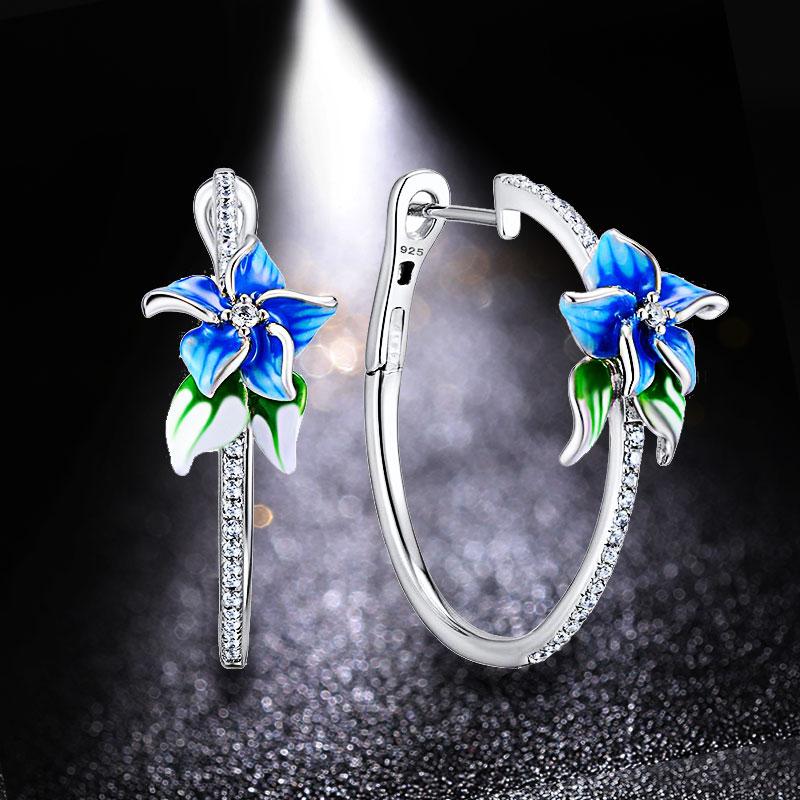 HUAMI Blume Fee Süße Ohrstecker für Damen Mode Jubiläumsparty Zirkon Weihnachts Schmuck Geschenk Hochzeit Trendige Ohrringe