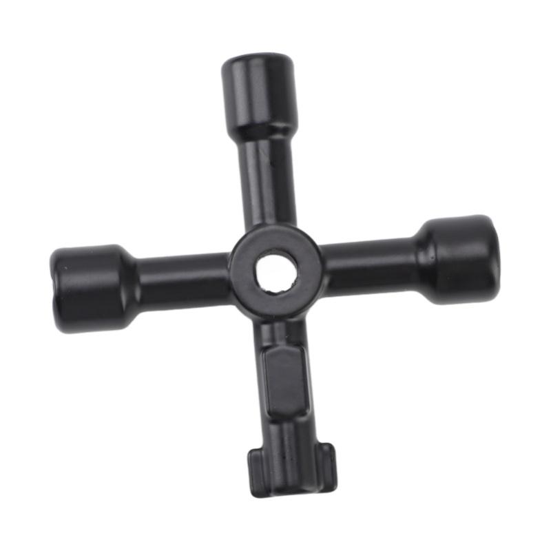 Water Meter Wrench Foldable T Handle Steel Multifunctional Water Shut Off Tool For Repairing Blue