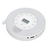 CD player portabil cu difuzoare anti-sărire, 1500mAh, reîncărcabil, CD player pentru CD, CD RW, MP3, alb
