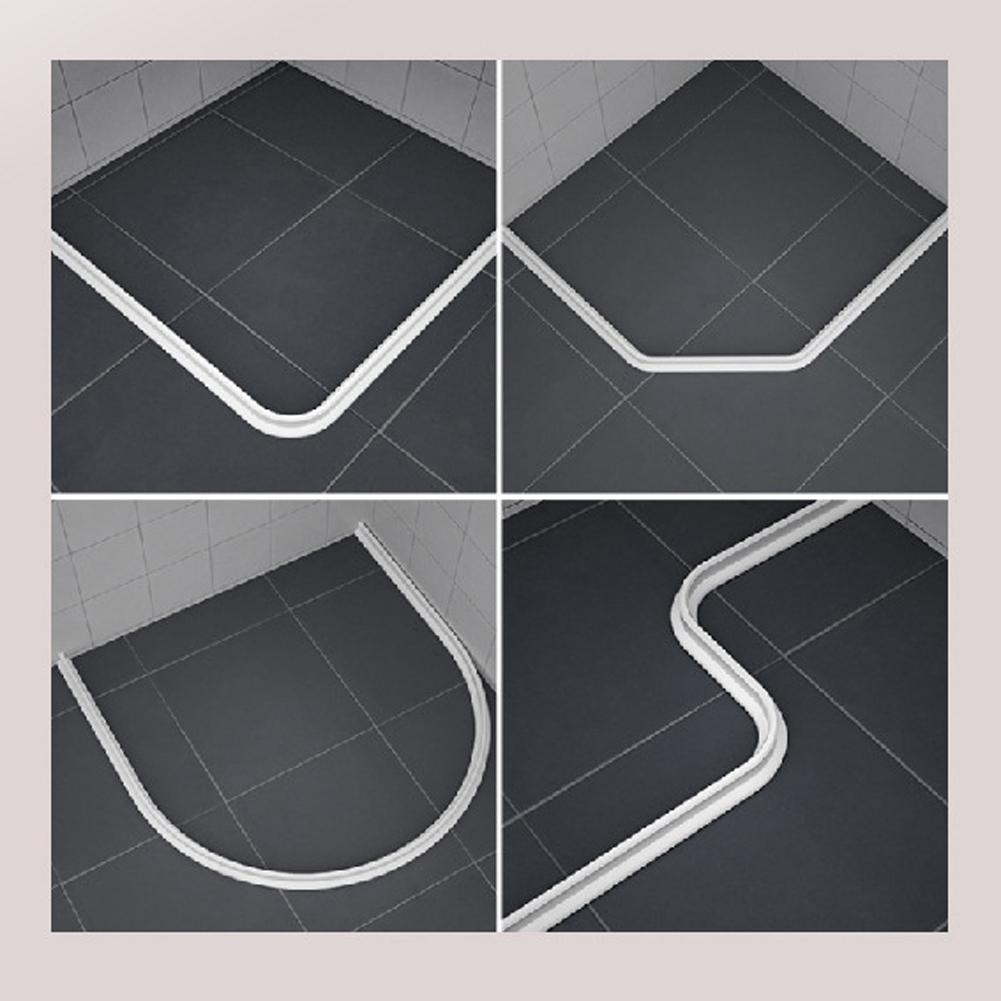 Self Adhesive 30mm Height Bathroom Water Stopper Dry and Wet Separation Flood Barrier Silicone