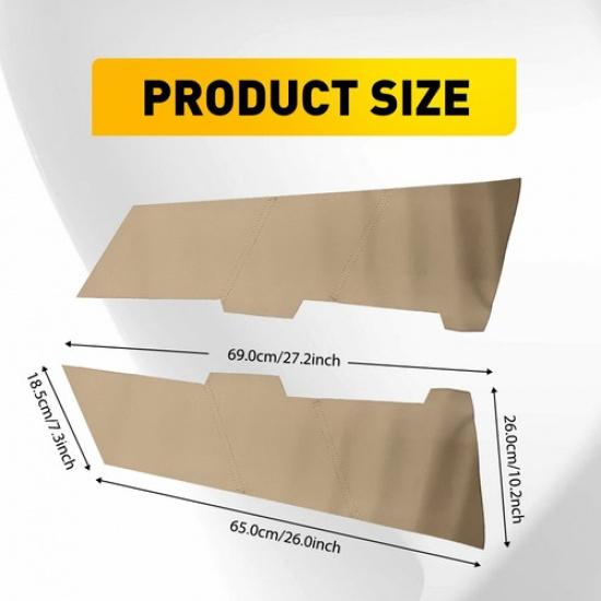 Front Door Panel Armrest Cover Beige Leather for 2008-2012 Honda Accord Sedan