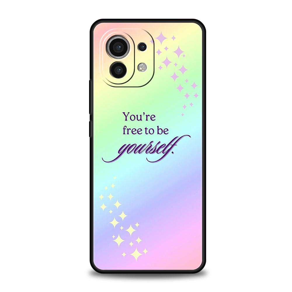 Gradient BE YOURSELF Phone Case for Xiaomi Poco F6 F5 F4 F3 X6 X5 X4 X3 NFC M5 M4 M3 C51 C50 C55 GT 5G Silicone Cover Capas Bags Xiaomi Poco F4 GT