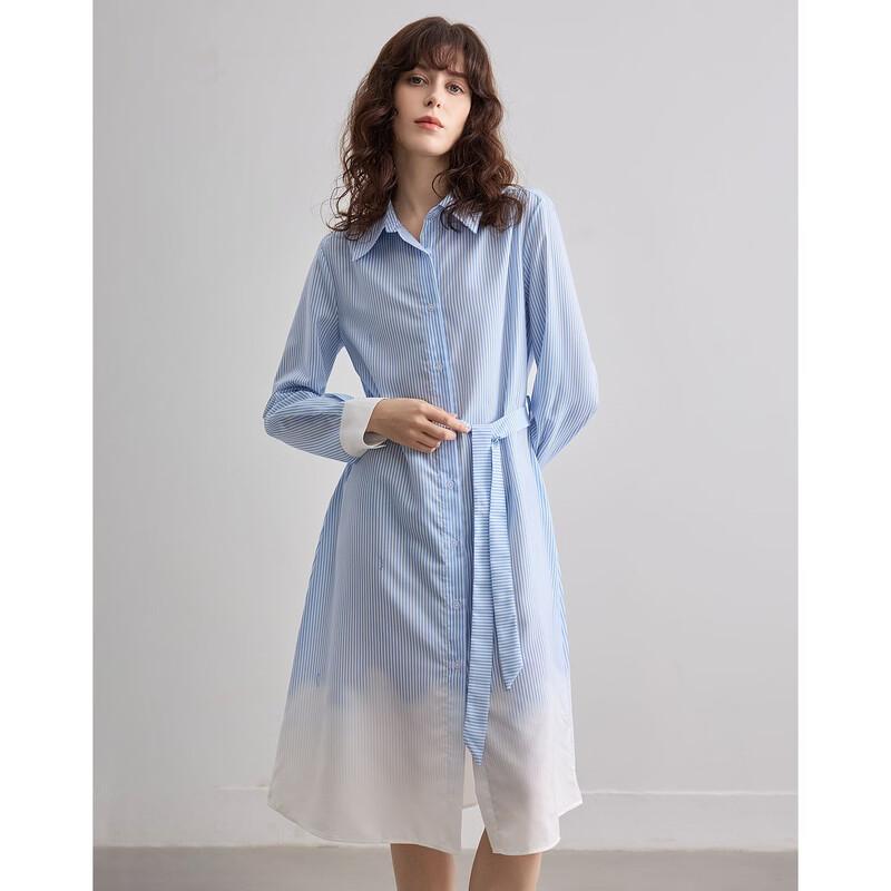 Demana Gradient Stripe Commuter Dress L