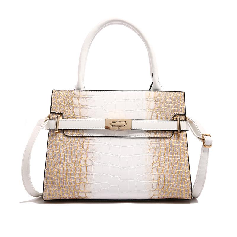 Bag women's bag 2025 new European and American fashion stone pattern personalized handbag retro large-capacity messenger tote bag