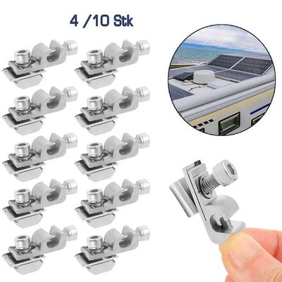 Solar Panel Mounted Grounding Clip Solar PV Mounting System Ground Lug Standard Grounding Clip Buckle Terminal Bracket