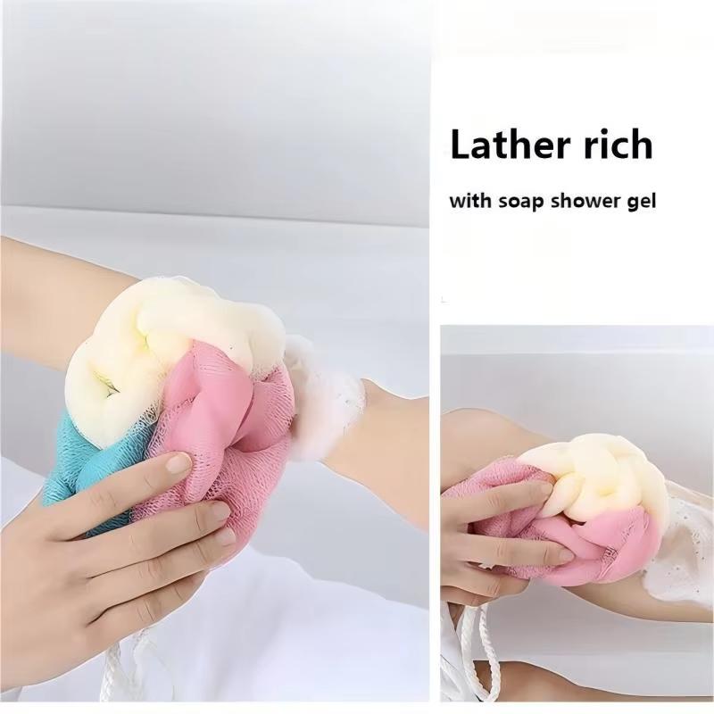 1pc Back Scrub Towel for Men and Women Bath Ball Bubble Ball Decontamination Scrub Bath Towel Wash and Rinse Foaming Bath Towel