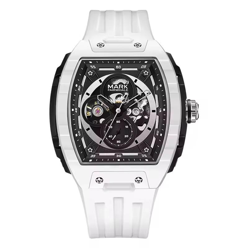 Mark Fairwhale 6003 New Fashion Automatic Mechanical Watch Tonneau Dial Military Analog Clock Night Light Gift reloj hombre