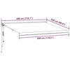 VidaXL Auvent rétractable automatique bordeaux 300x250 cm 3215328