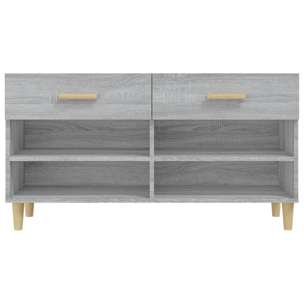 Shoe Cabinet Grey Sonoma 102 X 35 X 55 Cm Particleboard