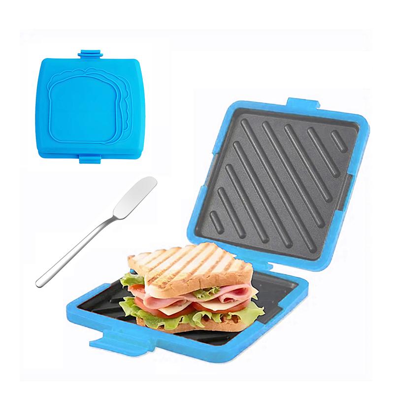 Multifunktionell Silikon Bakform Med Smörkniv Snabb Uppvärmning Mikrovågsugn Brödrost Smörgåsbricka För Kök 1st