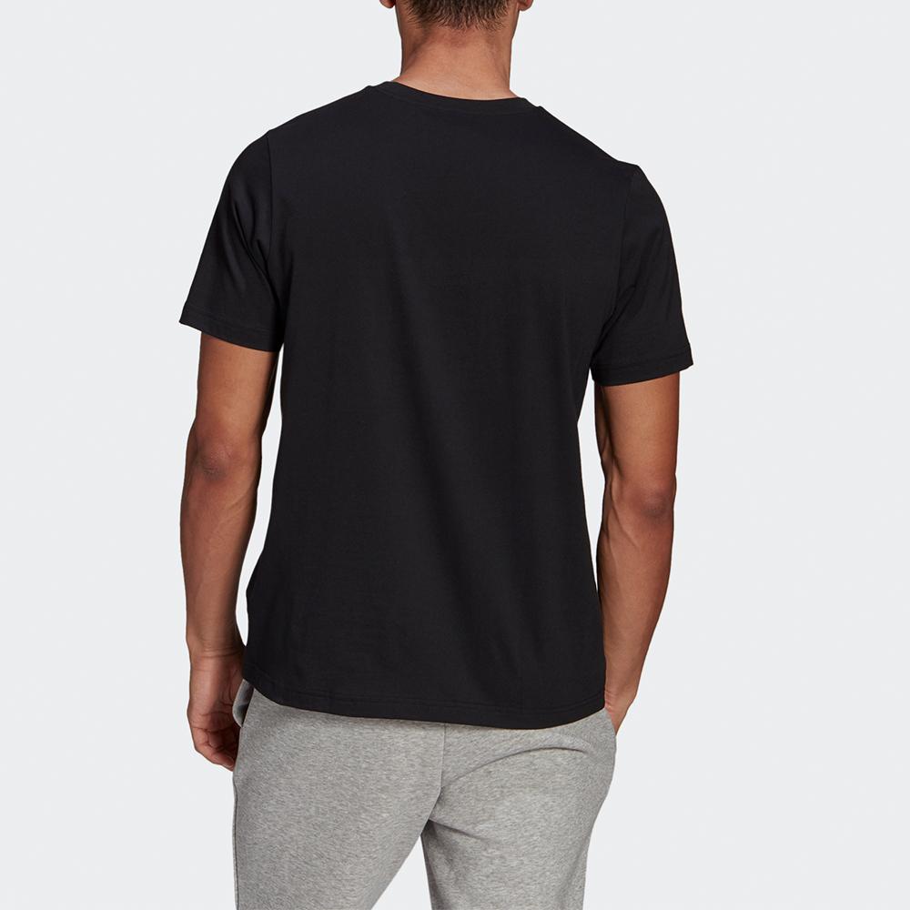 adidas Základné športové tričko s okrúhlym výstrihom a logom Trefoil pre mužov Čierne GL3699