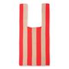 Knitted Fabric Women Handbag Stripes Design Eco Small Shopping Bag Decoration Purse Contrast Colors Woolen Cloth Tote For Ladies