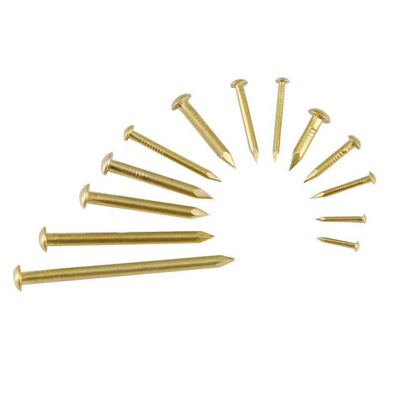 Round Head Brass Nails for DIY Projects and Picture Hanging