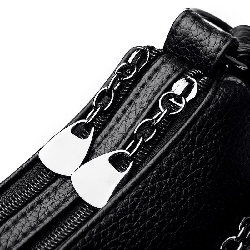 Multi-layer Shoulder Bag Middle-aged Mother Bag PU Messenger Bag