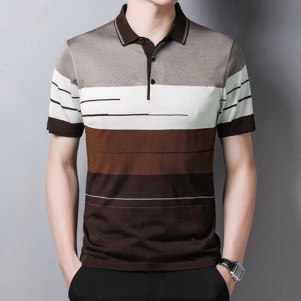 

Мужская рубашка поло, деловая повседневная одежда, свободный топ с короткими рукавами, дышащая быстросохнущая рубашка поло, модная футболка с 3D-принтом 5XL