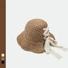 Lace bow straw hat women's sun hat summer foldable big brim sun hat seaside vacation beach sun hat