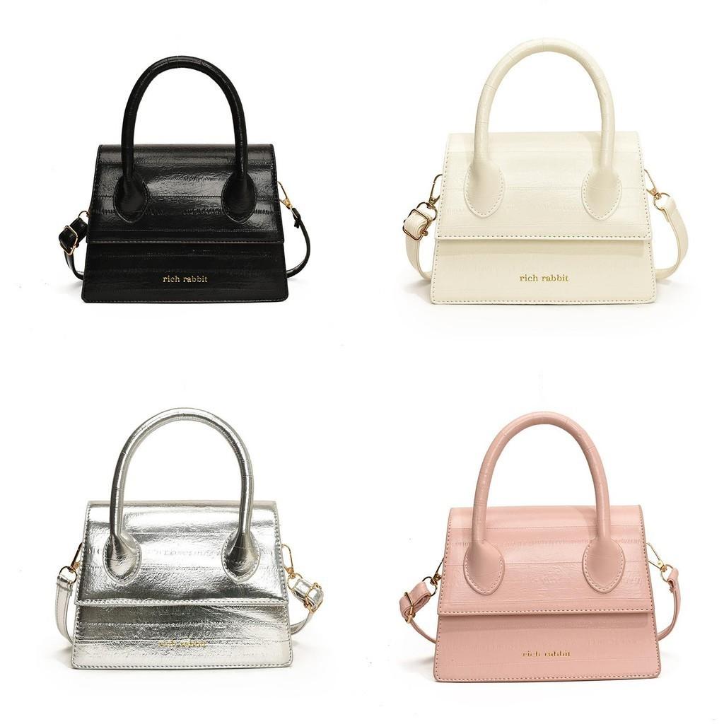 Chic Urban Pu Leather Handbag For Women 2024 Summer Stylish Glossy Shoulder Bag