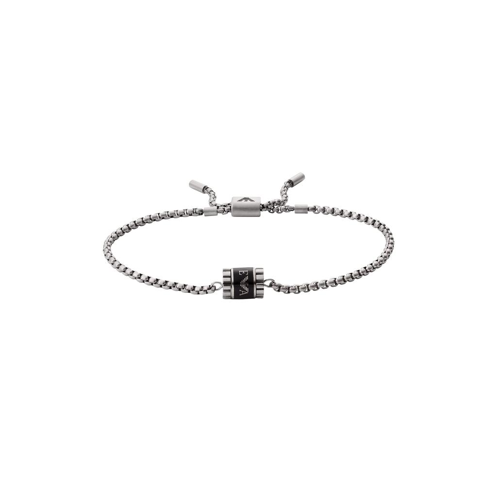 Emporio Armani Fashion Beaded Waist Chain Bracelet Men Bracelet Silver EGS2845040