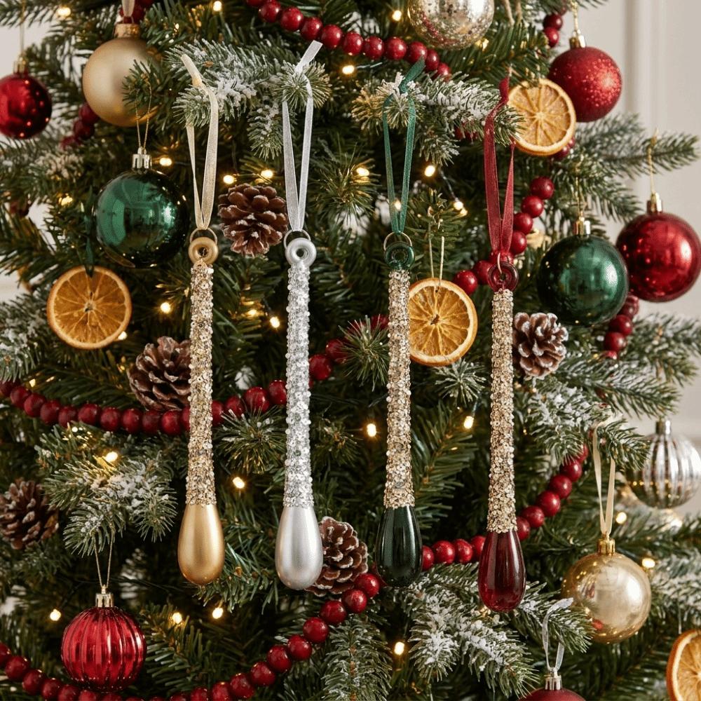 Crystal Clear Acrylic Xmas Hanging Ornament Holiday Hanging Pendant Holiday Ornament