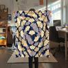 1Pc Leaf Print Flannel Blanket, High quality Comfortable for All Seasons, Home Decor, Warmth and Comfort, Perfect for Christmas Gifts W62
