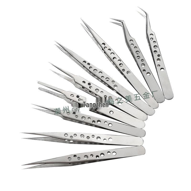 Stainless Steel Precision Tweezers with Curved Scorpion Tip for Eyelash Extension and Nail Art
